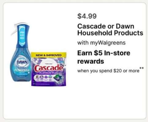 Cascade or Dawn Household Products