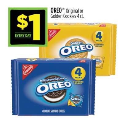 OREO Original or Golden Cookies 4 ct.