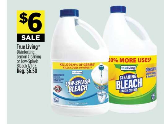 True Living® Disinfecting, Lemon Cleaning or Low-Splash Bleach 121 oz.