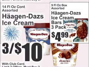 Häagen-Dazs Ice Cream Bars - 3 Pack