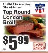 USDA Choice Beef Shoulder or Top Round London Broil
