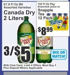 Canada Dry 2 Liters
