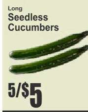 Long Seedless Cucumbers