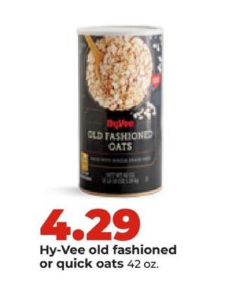 Hy-Vee old fashioned or quick oats