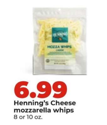 Henning's Cheese mozzarella whips