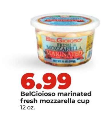 BelGioioso marinated fresh mozzarella cup