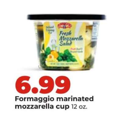 Formaggio marinated mozzarella cup