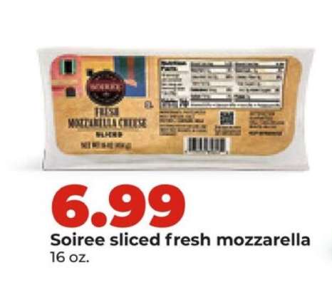 Soiree sliced fresh mozzarella
