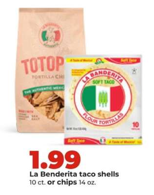 La Benderita taco shells or chips