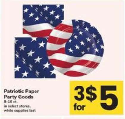 Patriotic Paper Party Goods