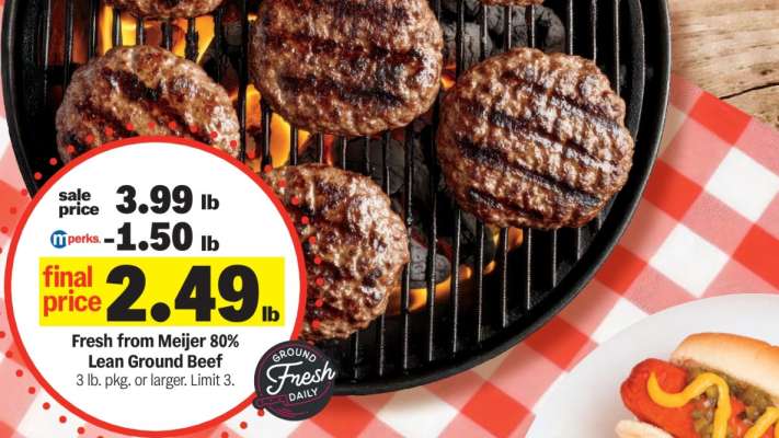 Fresh from Meijer 80% Lean Ground Beef*