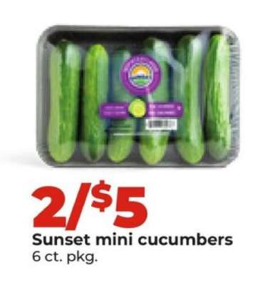 Sunset mini cucumbers