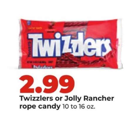 Twizzlers or Jolly Rancher rope candy