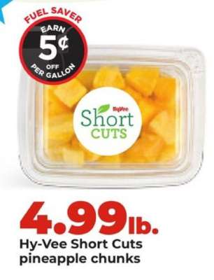 Hy-Vee Short Cuts pineapple chunks