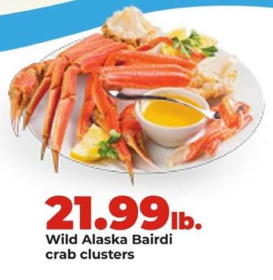 Wild Alaska bairdi crab clusters