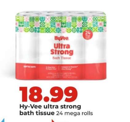 Hy-Vee ultra strong bath tissue