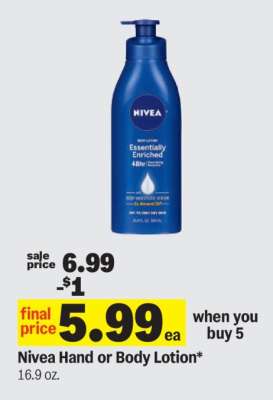 Nivea Hand or Body Lotion