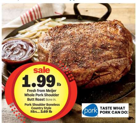 Fresh from Meijer Whole Pork Shoulder Butt Roast