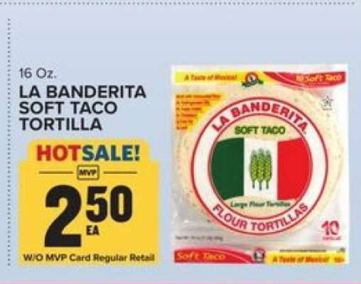LA BANDERITA SOFT TACO TORTILLA
