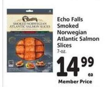 Echo Falls Smoked Norwegian Atlantic Salmon Slices