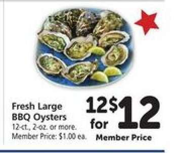 Fresh Large BBQ Oysters