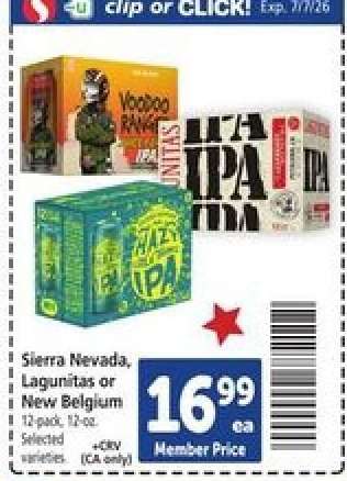 Sierra Nevada, Lagunitas or New Belgium