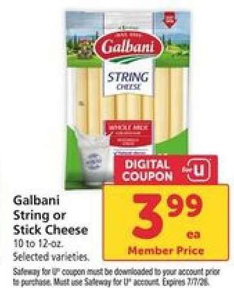 Galbani String or Stick Cheese