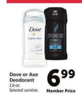 Dove or Axe Deodorant