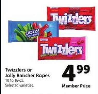Twizzlers or Jolly Rancher Ropes