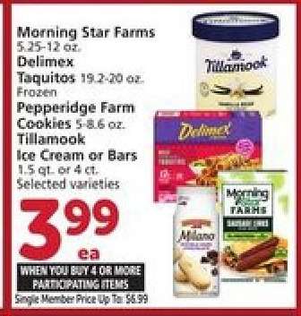 Tillamook Ice Cream or Bars