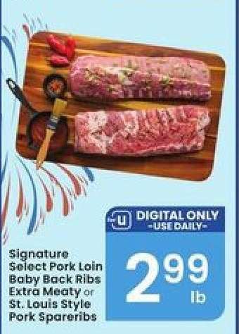 Signature SELECT Pork Loin Baby Back Ribs