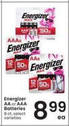 Energizer AA or AAA Batteries*