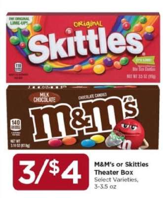 M&M's or Skittles Theater Box