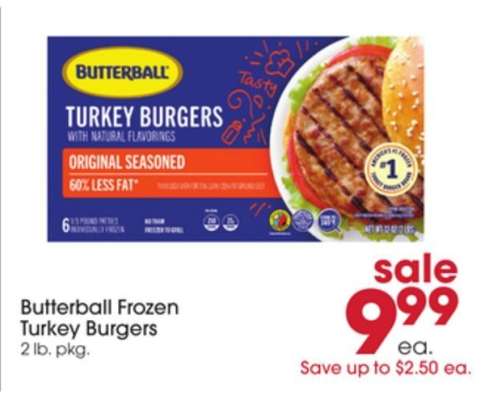 Butterball Frozen Turkey Burgers