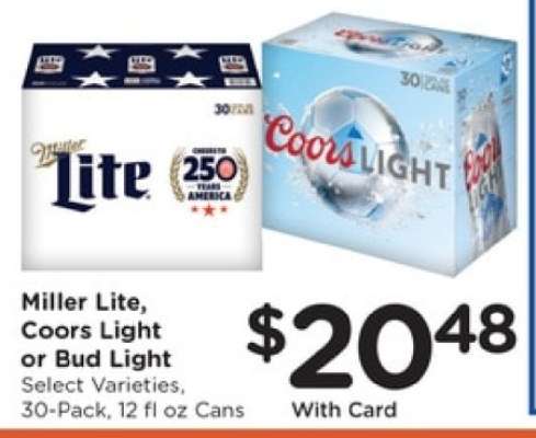 Miller Lite, Coors Light or Bud Light