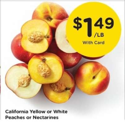 California Yellow or White Peaches or Nectarines