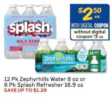 Zephyrhills Water or Splash Refresher