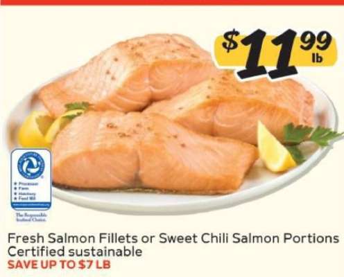 Fresh Salmon Fillets or Sweet Chili Salmon Portions