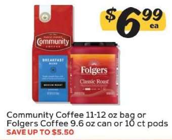 Community Coffee or Folgers Coffee