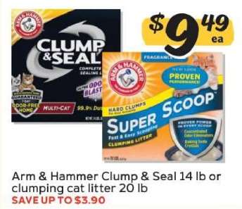 Arm & Hammer Clump & Seal or clumping cat litter
