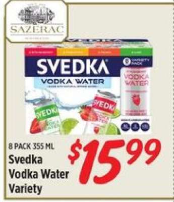 Svedka Vodka Water Variety