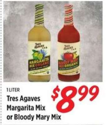 Tres Agaves Margarita Mix or Bloody Mary Mix