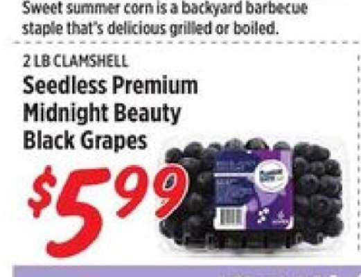 Seedless Premium Midnight Beauty Black Grapes