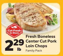 Fresh Boneless Center Cut Pork Loin Chops