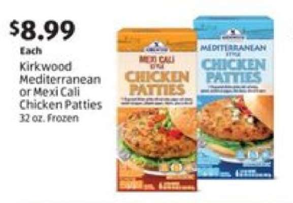 Kirkwood Mediterranean or Mexi Cali Chicken Patties