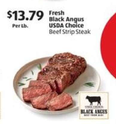 Fresh Black Angus USDA Choice Beef Strip Steak
