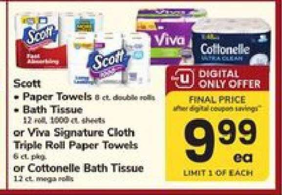 Scott, Viva, or Cottonelle Products
