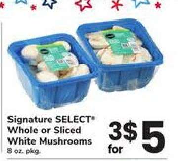 Signature SELECT Whole or Sliced White Mushrooms