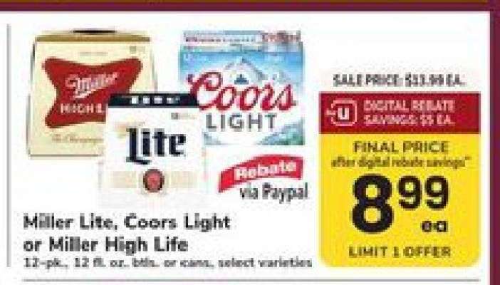Miller Lite, Coors Light or Miller High Life