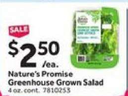 NATURE’S PROMISE GREENHOUSE GROWN SALAD
